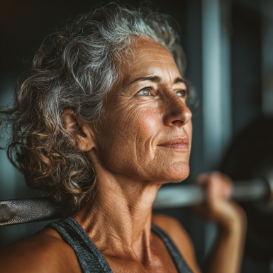 Adultos mayores practicando ejercicio